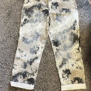 LOGO by Lori Goldstein tie dye boyfriend jeans size 10